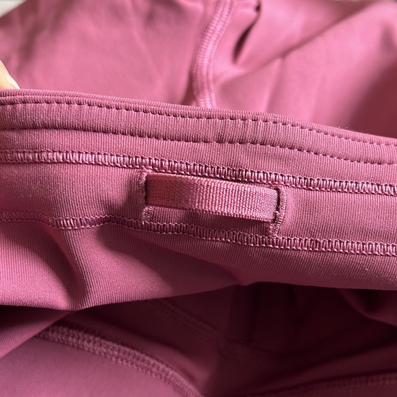 Lululemon Fast and Free Crop Leggings, Mauve Pink - Picture 5 of 7
